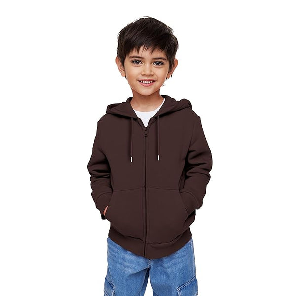 Kids Brown Hooded Sweatshirt for Boys