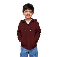 Kids Maroon Hooded Sweatshirt for Boys