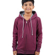 Red Melange Hooded Solid Boys Sweatshirt