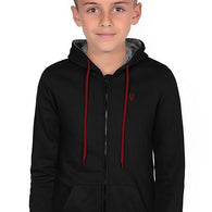 Boys Collared Neck Black Sweatshirt