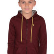 Boys Collared Neck Maroon Sweatshirt