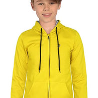 Boys Collared Neck Yellow Sweatshirt