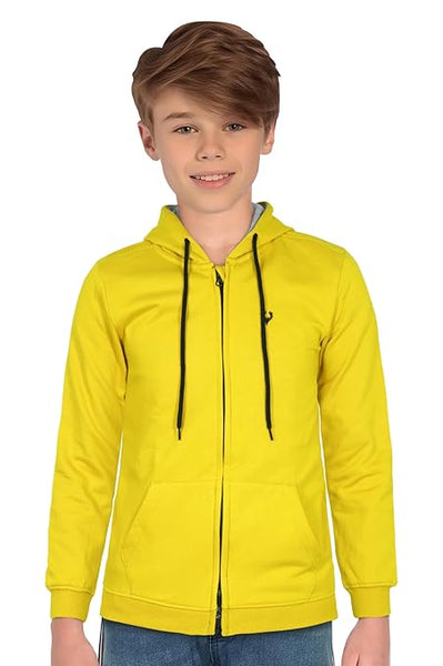 Boys Collared Neck Yellow Sweatshirt