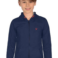 Boys Collared Neck Blue Sweatshirt