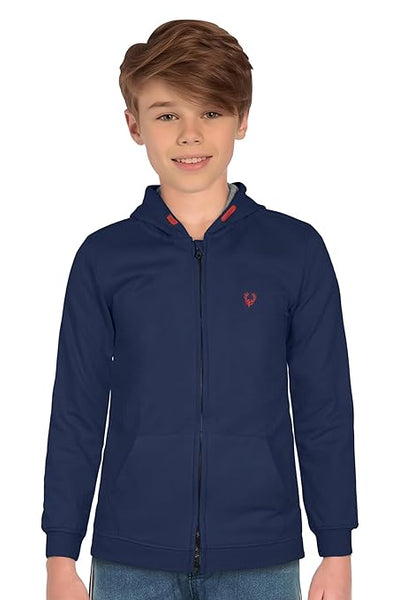 Boys Collared Neck Blue Sweatshirt