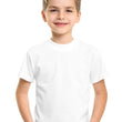 White Round Neck Half Sleeve Kids Boys T-Shirt