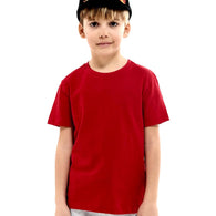 Red Round Neck Half Sleeve Kids Boys T-Shirt