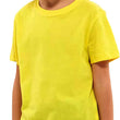 Yellow Round Neck Half Sleeve Kids Boys T-Shirt