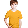 Kids Unisex Round Neck Cotton Mustard Yellow T-Shirt