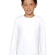 Plain White Cotton Full Sleeve Unisex Kids T-Shirt