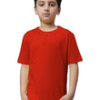 Unisex Boys & Girls Plain Red T-Shirt