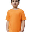 Unisex Boys & Girls Plain Orange T-Shirt