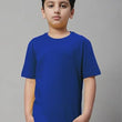 Unisex Boys & Girls Plain Royal Blue T-Shirt