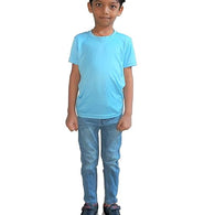 Sky Blue Solid Tshirt for Boys