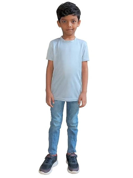 Grey Solid Tshirt for Boys