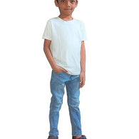 White Solid Tshirt for Boys