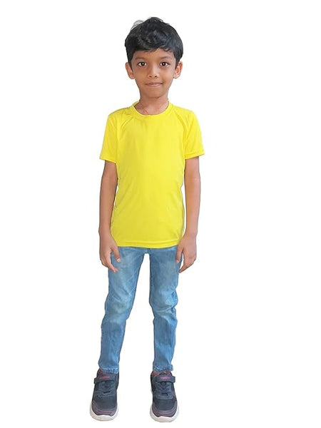 Yellow Solid Tshirt for Boys