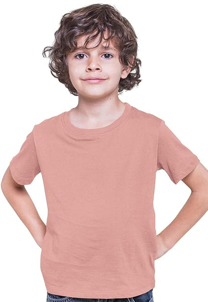 100% Cotton Plain Beige Tshirt for Kids