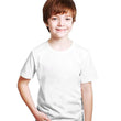 Kids Unisex Round Neck Cotton White T-Shirt