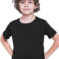 100% Cotton Plain Black Tshirt for Kids