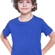 100% Cotton Plain Blue Tshirt for Kids