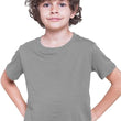 100% Cotton Plain Dark Grey Tshirt for Kids