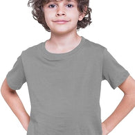 100% Cotton Plain Dark Grey Tshirt for Kids