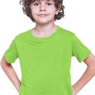 100% Cotton Plain Green Tshirt for Kids