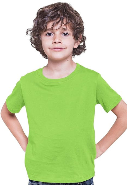 100% Cotton Plain Green Tshirt for Kids