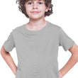 100% Cotton Plain Light Grey Tshirt for Kids