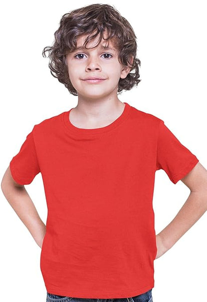 100% Cotton Plain Red Tshirt for Kids