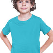 100% Cotton Plain Sky Blue Tshirt for Kids