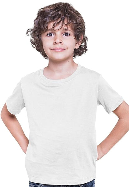 100% Cotton Plain White Tshirt for Kids