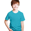 Kids Unisex Round Neck Cotton Aqua Blue T-Shirt