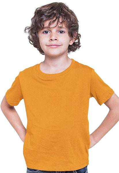 100% Cotton Plain Orange Tshirt for Kids