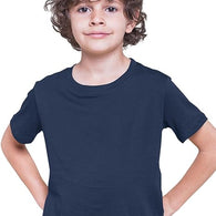 100% Cotton Plain Navy Blue Tshirt for Kids