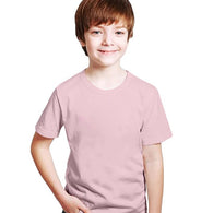 Kids Unisex Round Neck Cotton Baby Pink T-Shirt