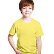 Kids Unisex Round Neck Cotton Light Yellow T-Shirt