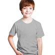 Kids Unisex Round Neck Cotton Light Grey T-Shirt