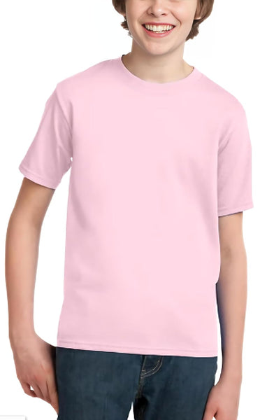 Solid Plain Pink T- Shirt for Boys