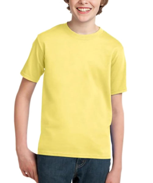 Solid Plain Yellow T- Shirt for Boys