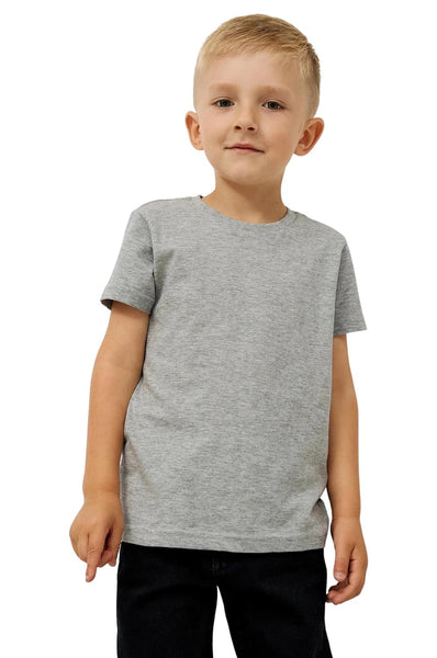 Boys Grey Half Sleeves Cotton T-Shirt