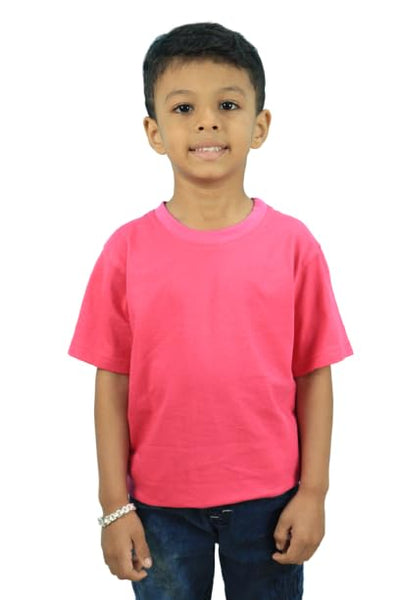 Boys Kids Pink Half Sleeve T-Shirt