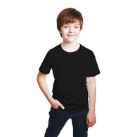 Cotton Plain Round Neck Black T-Shirts