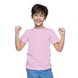 Cotton Plain Round Neck Pink T-Shirts