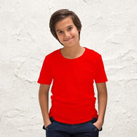 Cotton Plain Round Neck Red T-Shirts