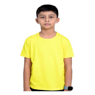 Boy Pure Cotton Plain Light Yellow T Shirts