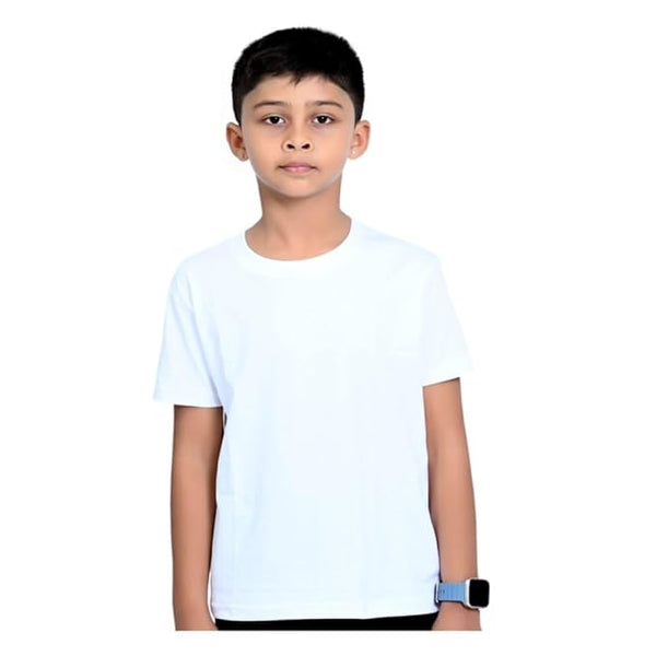 Boy Pure Cotton Plain White T Shirts