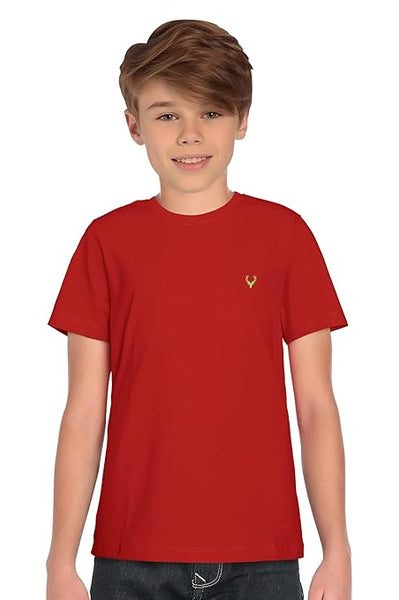 Boy's Plain Red T-Shirt