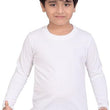 Boys Full Sleeve Premium Cotton White T-Shirts